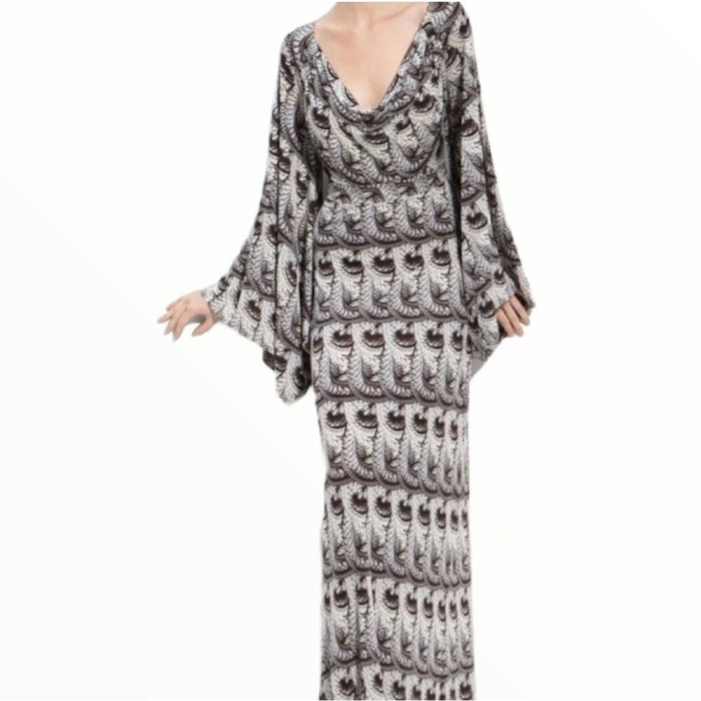 Anthropologie Leifsdottir Black Python Kimono Sle… - image 1